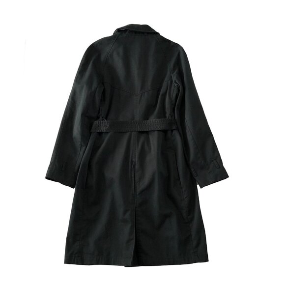 Isaac Mizrahi Target Trench Coat Womans Size S Black Double Breasted Rain Coat - Picture 16 of 16